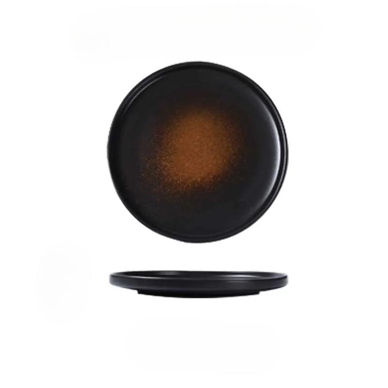 Japanese Style Ceramic Pasta Dish, Steak Plate, Western Cuisine Plate, Household Plate Ins, Tableware for El and Commercial