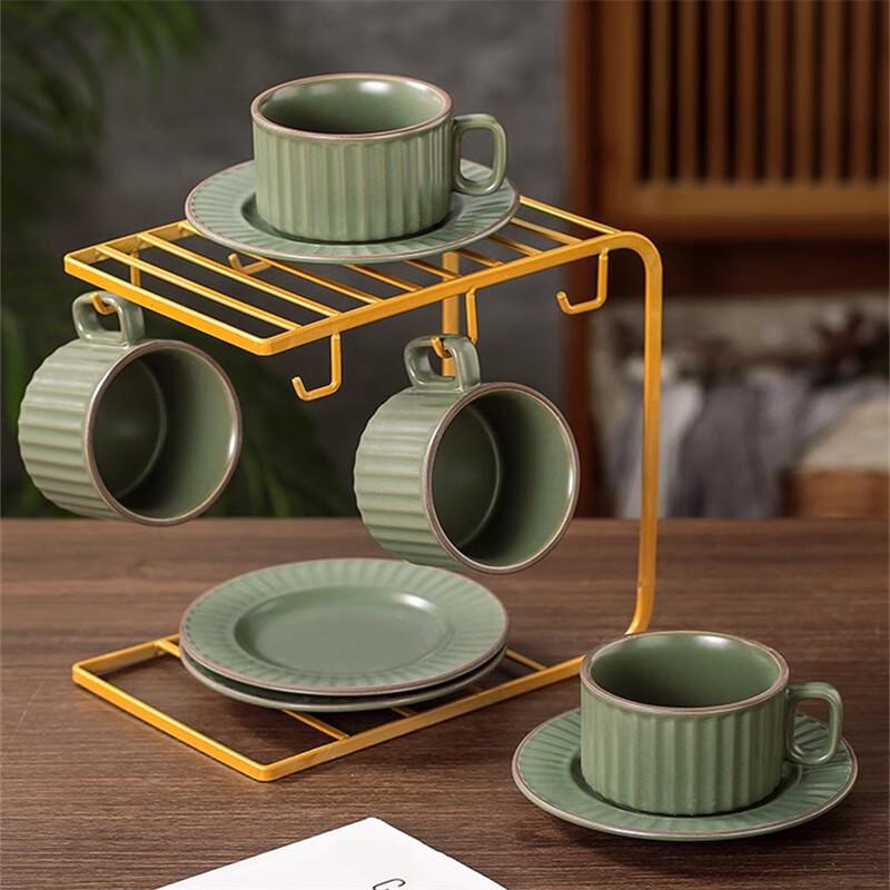 Japanese Retro Coffee Cup and Saucer Set