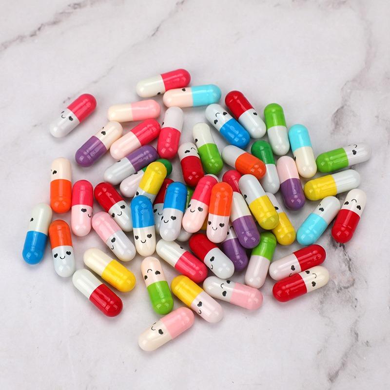 50100pcs Message in Bottle Message Emoticon Capsule Letter Love Pill transparent Color Mini Wish Bottle Valentine gift kids 50pcs 850₽