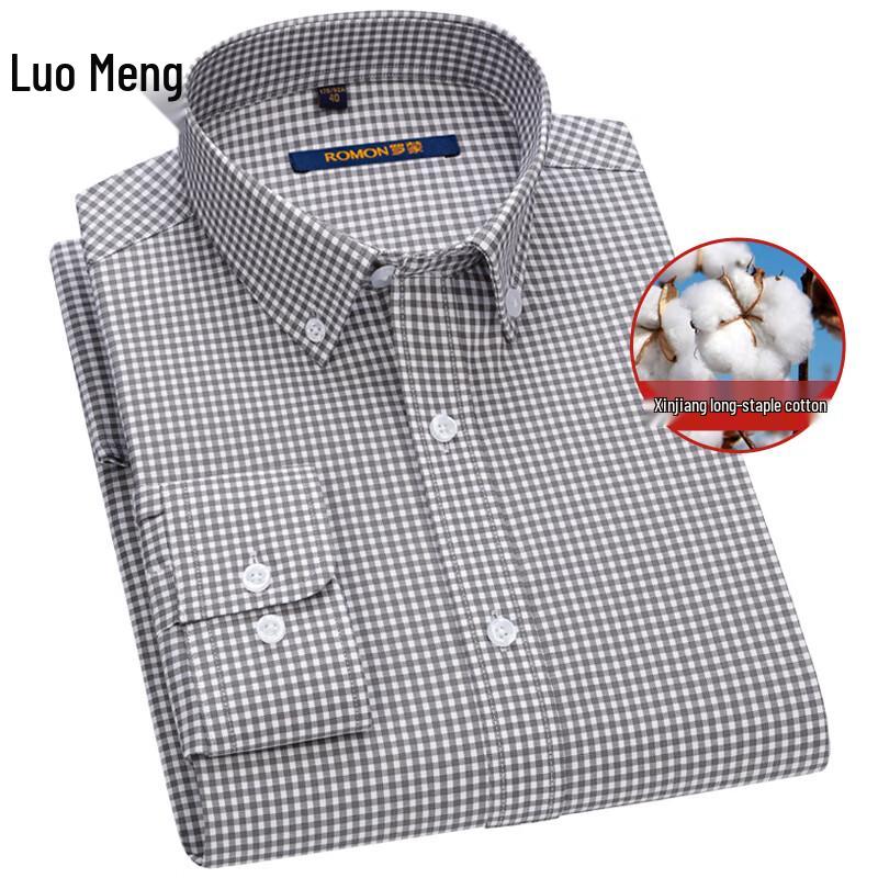 

Romon Men s Breathable Business Formal Long Sleeve Shirt 42