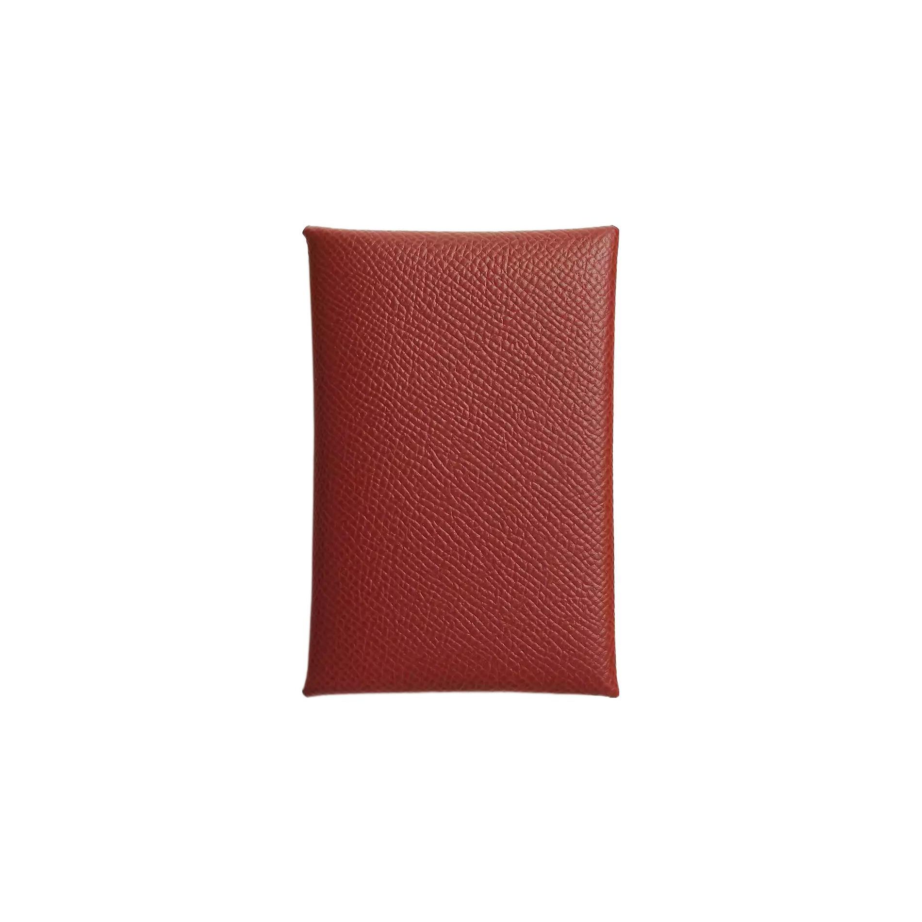 

Hermès Calvi Родоване Золото Застібка Шкіра Теляча Epsom Тримач для Карт Жіночий Тримач для Карт Венеціанський-Глибоко-Червоний H078475CKAK Box Included