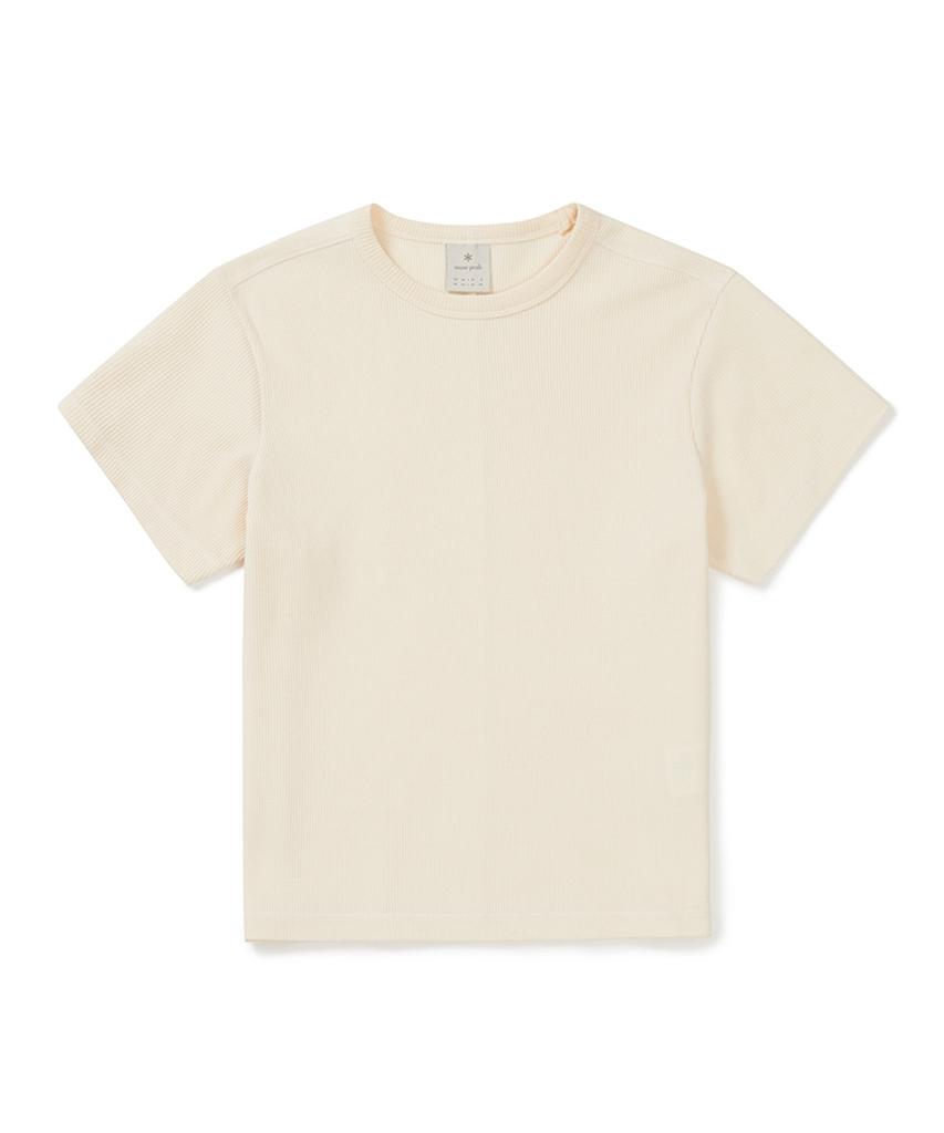 SNOWPEAK APPAREL Waffle Women'S Short Sleeve T-Shirt (S25Mwfts37) Pastel Yellow