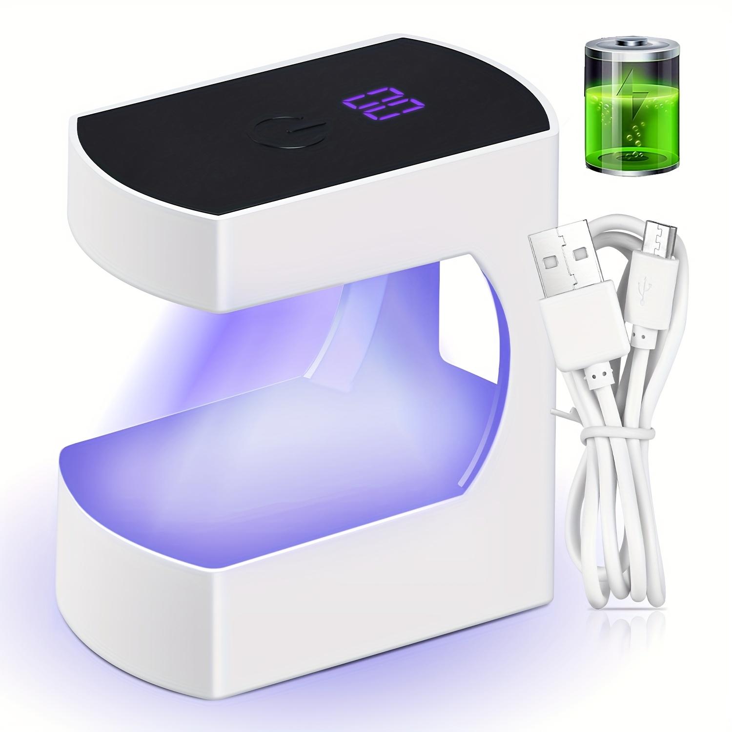 

УФ-лампа для гелевых ногтей Mini LED 24W Mini Nail Light Polishing and Reflection Lamp Portable USB Nail Light, перезаряжаемая, УФ-сушилка для быстрого отверждения с 2 таймерами белый