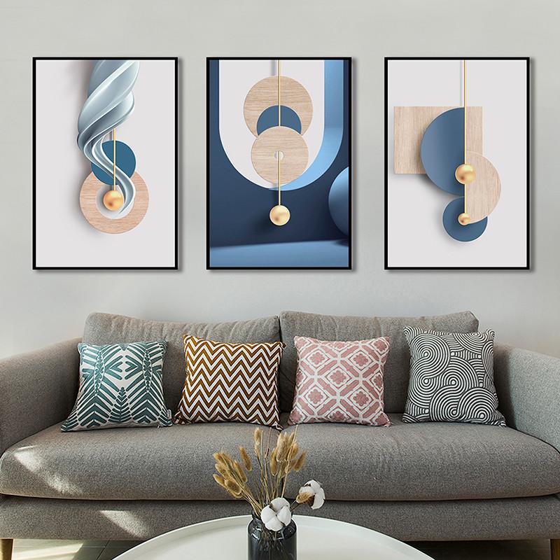 Modern Geometric Abstract Canvas Painting Posters and Prints Wall Art Pictures for Bedroom Living Room Home Decor