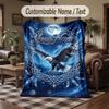 Birds Theme Throw Blanket Custom Name Text Personalized Blanket Soft Cozy Blanket for Home Sofa Bed