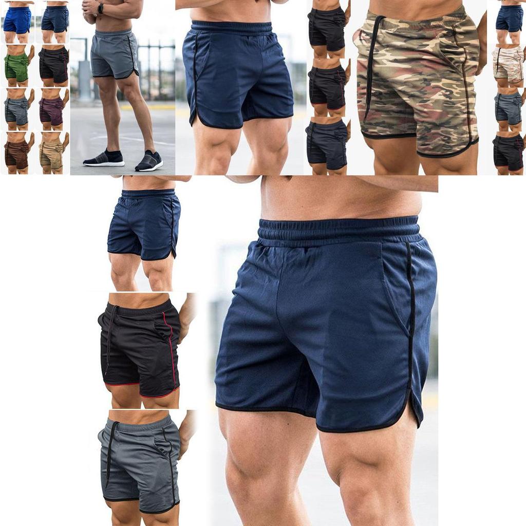 Stylish Men's Sports Training Bodybuilding Summer Shorts With Comfortable Side Pockets