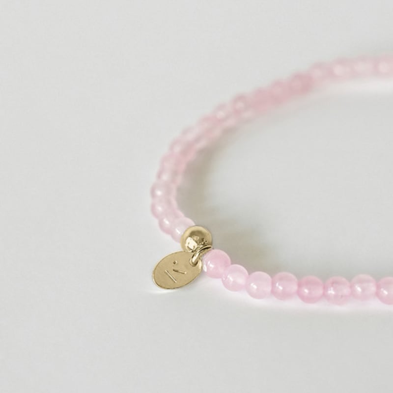 modernlike 14k gold pink amethyst gemstone bracelet 3mm