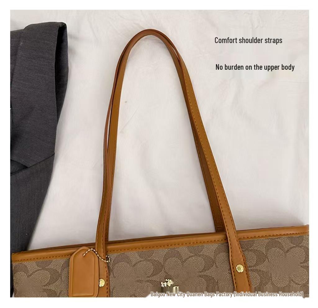 Stylish Printed Handbag: Versatile Large Bag for Women, European & American Popular Crossbody Shoulder Bag