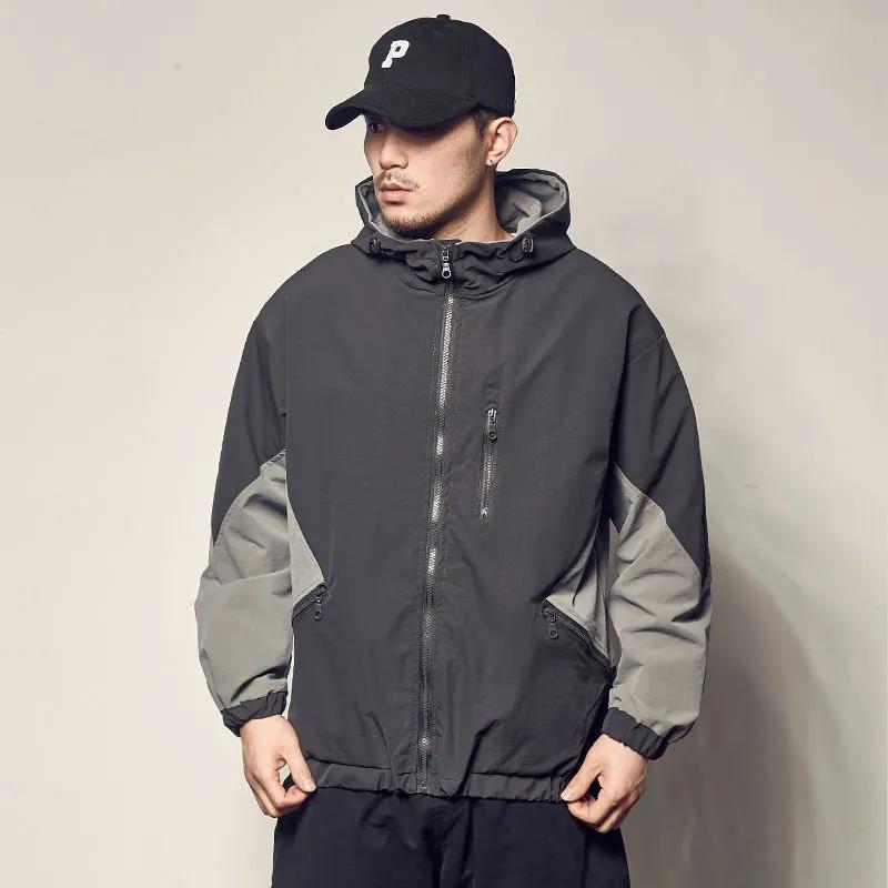 

Весенне-осенняя новая мужская рабочая куртка, цветное нижнее белье с капюшоном, свободная куртка для отдыха XXXXXL