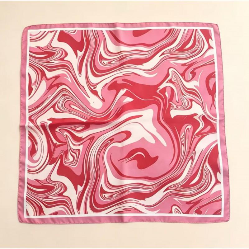 70x70cm Lightweight Cotton Silk Square Scarf With Boho Floral Print Breathable Neck Wrap Women