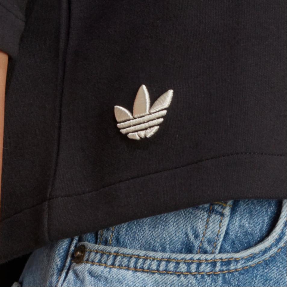 Adidas Originals Adicolor Neuclassics Tee With Trefoil And Three-Stripe Print Women Tops Black IB7310