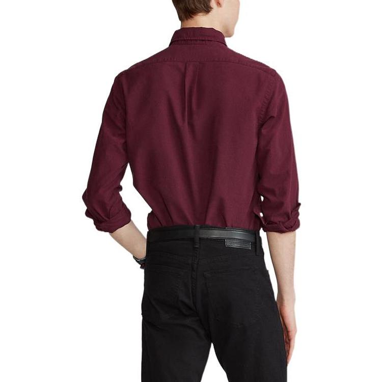 Polo Ralph Lauren Solid Logo Embroidered Long Sleeve Shirt Men shirts MNPOWOV16821745-600