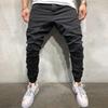 Spring Hip-Hop Style Men's Casual Overalls with Side Zipper & Solid Color Stitching