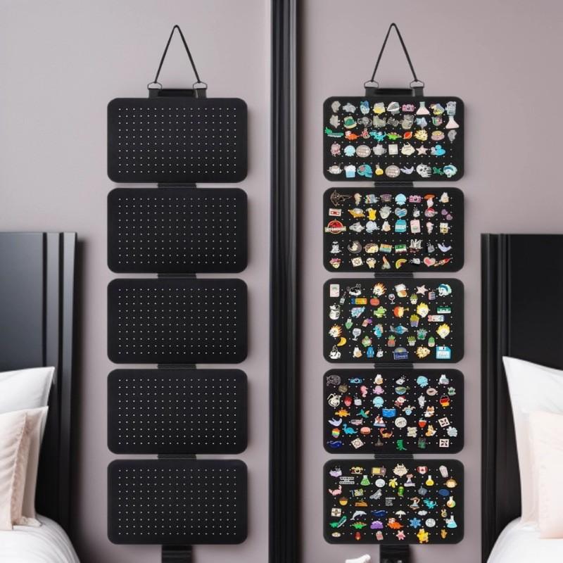 Hanging Enamel Lapel Pin Display Panels Felt Badge Button Brooch Storage Holder Jewelry Necklace Display Stand Earring Organizer