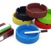 Ashtray Temperature Resistant Ash Tray Table Holder Washable Travel Household Office Car Bottle Cup Pad Mat Solid Color
