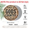 2D Flat, 1pcDecorative Signs & Plaques 1pc of 7.87x7.87 Inch Aluminum Vintage Signage: 'This Is God's Country' - Outdoor Decoration for Gardens