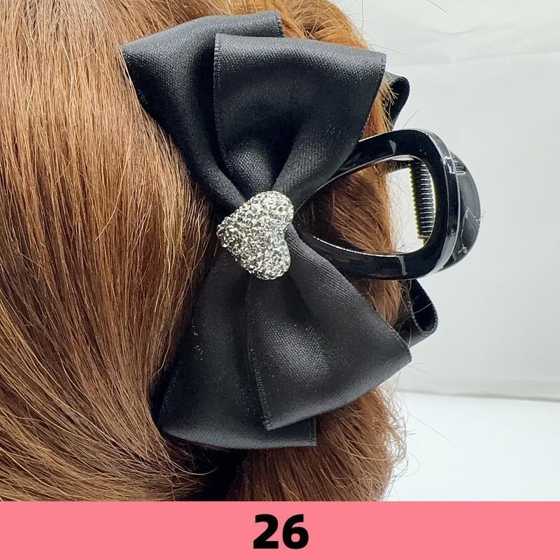 Fugitive Princess Satin Bow Hair Claw Clip - Elegant Updo Accessory