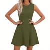 Sleeveless Casual Dress for Women V Neck Summer Dress Lightweight Flowy A Line Mini Dress Comfortable Everyday Wear