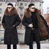 New men's imitation fox imitation raccoon fur integrated medium and long coat winter imitation fur coat