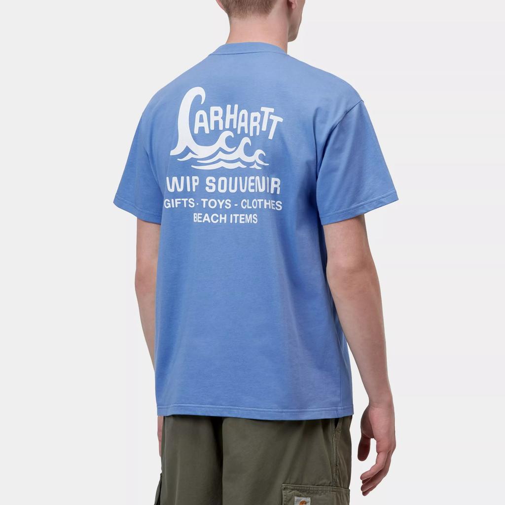 Carhartt WIP SS26 S/S Waves T-Shirt Casual Loose Back Wave Letter Print Short Sleeve T-Shirt Unisex T-Shirt I036889-3RC-XX