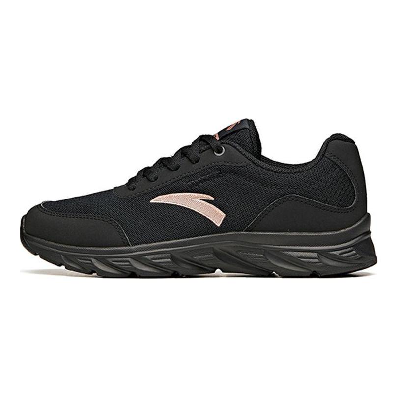 Anta Breathable Soft Sole Non-Slip Durable Low-Top Running Shoes Women sneaker Black 922115571-4