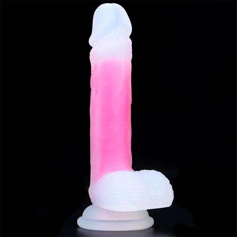 Ženské dildo Silikonové produkty Simulace Dospělý Malý Průhledný Svítící Měkké Sexuální Hračky