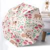 1pc Floral Deer Fashionable Automatic Opening/Closing Folding Umbrella with 8 Bones, Windproof Portable, Daily Use170