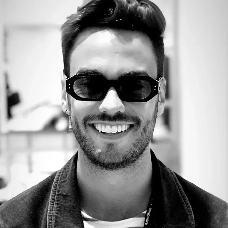 Klassische quadratische Sonnenbrille Retro stilvolle Brille für Damen Herren Minimalistische Mode Lässig Unisex