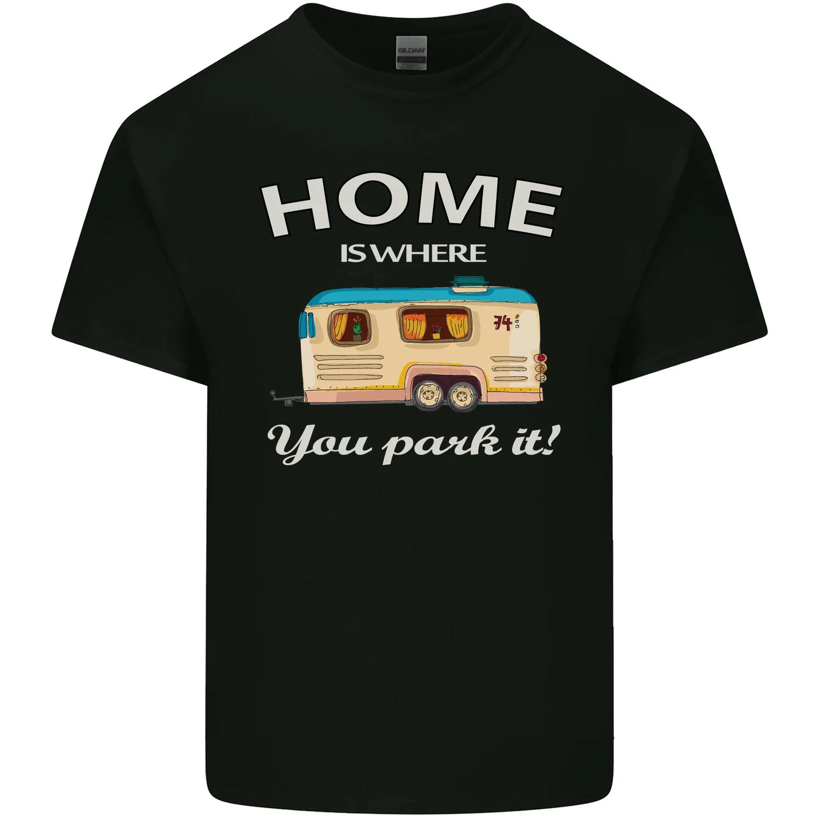 

Home Is Where You Park It Caravan Funny Kids T-Shirt Childrens 4XL