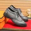 Fashion Men Classic Artificial Leather Oxfords Shoe Business Formal Lace Up Leather Dress Shoes Summer Fashion Breathable Men Mesh Shoes