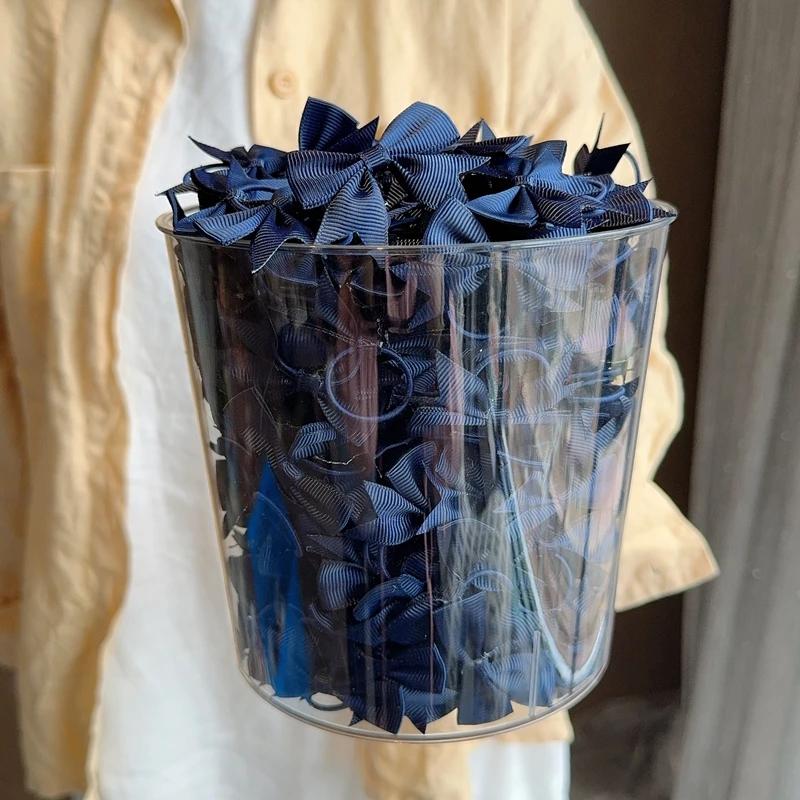 5/10/20Pcs Mini Solid Bows Elastic Hair Bands Kids Girls Small Rubber Band Hair Rope Ponytail Holder Headwear Hair Accessories