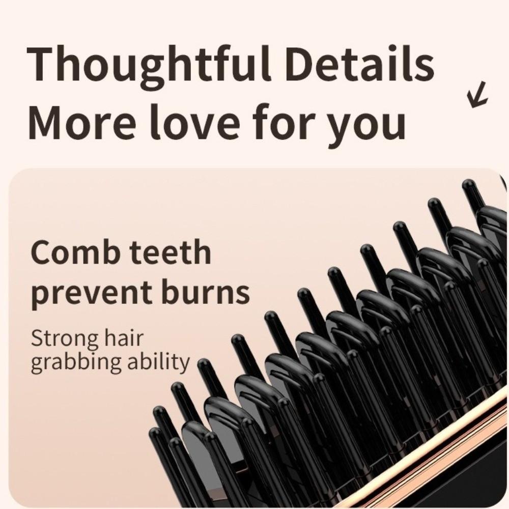Portable Cordless Hair Straightener Comb Rechargeable Hair Styling Detangling Brush