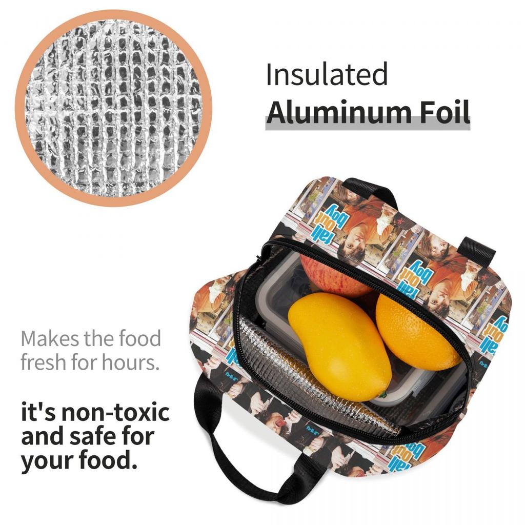Fall Out Boy Insulated Lunch Bag for Women Office Cooler Thermal Food Box Tote Portable Lunch Boxes Container