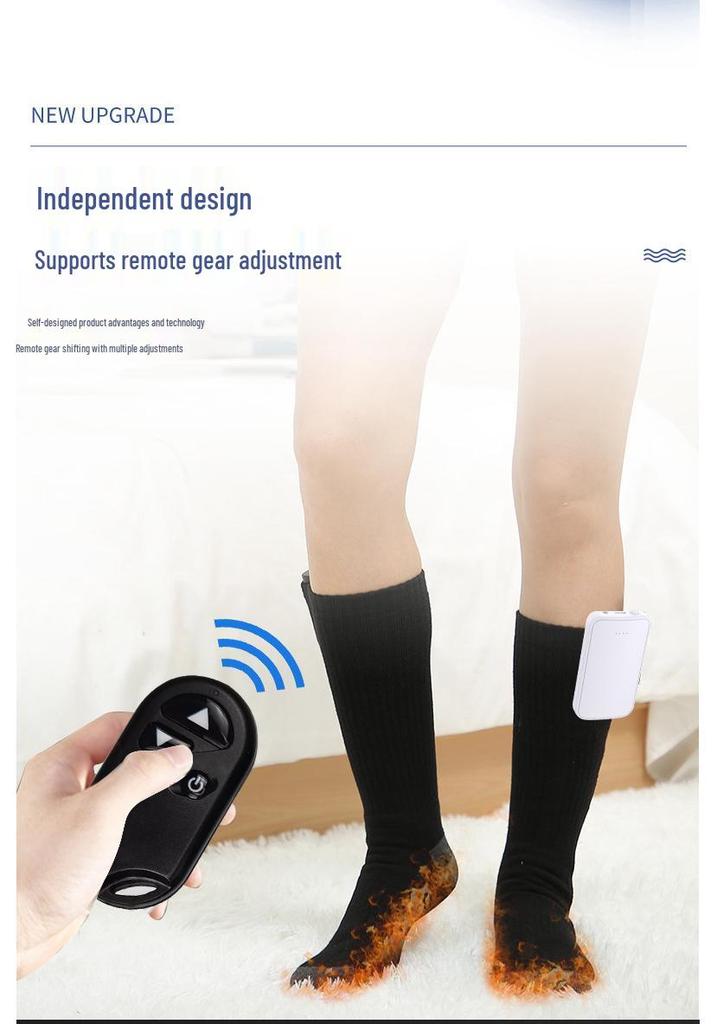 Unisex Elektrisch Beheizte Socken mit Fernbedienung für Kälteschutz im Freien - Ideal für Radfahren und Skifahren