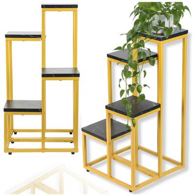 Standing Flower Stand, Plant Stand, Metal Loft, 4 Levels, 68cm
