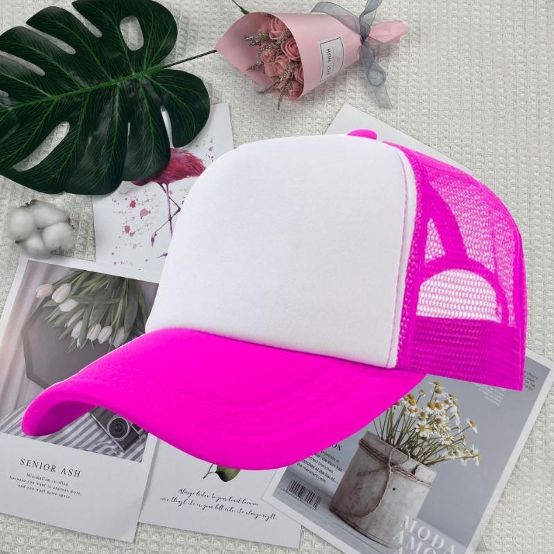 Summer Color Matching Truck Driver Sponge Net Cap Work Cap Volunteer Cap Duck Tongue