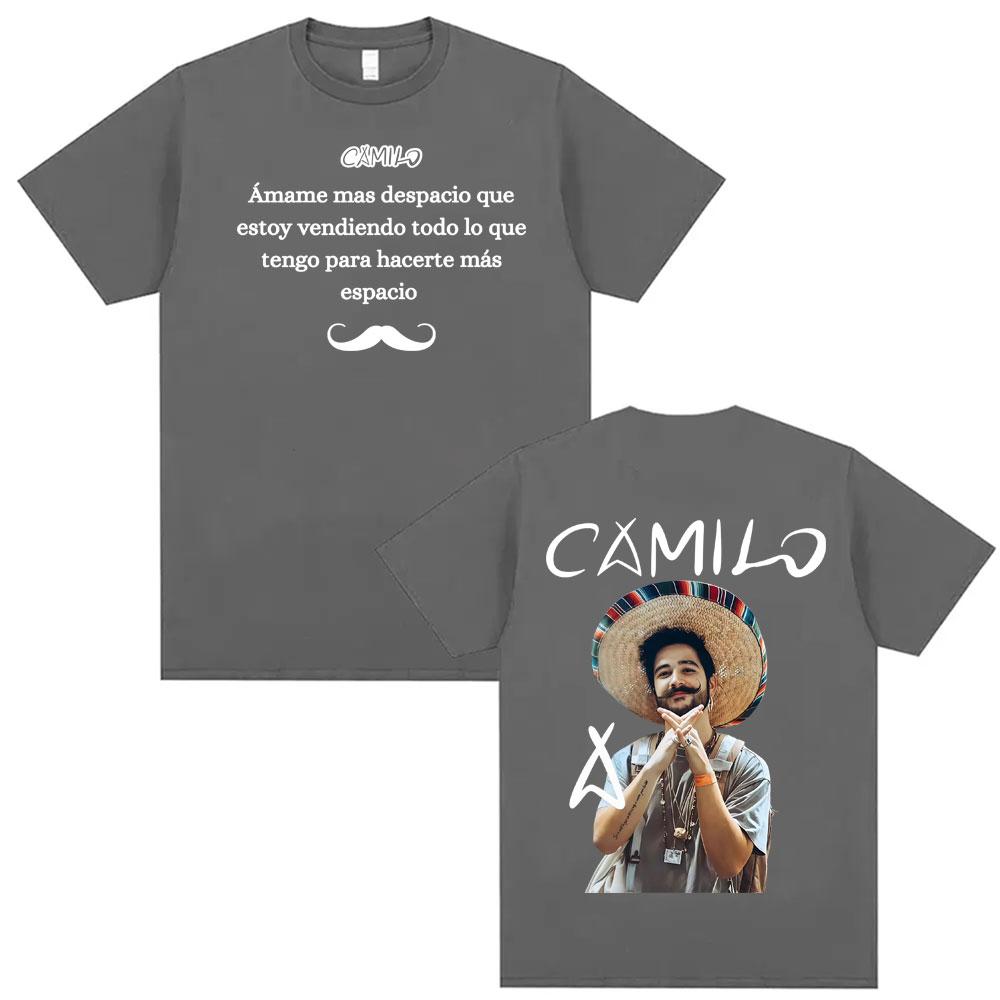 Singer Camilo Tribu Album Tour 2025 Merch T-shirts Men Women High Quality Vintage 90s T Shirt Man Harajuku Casual Summer T-shirt