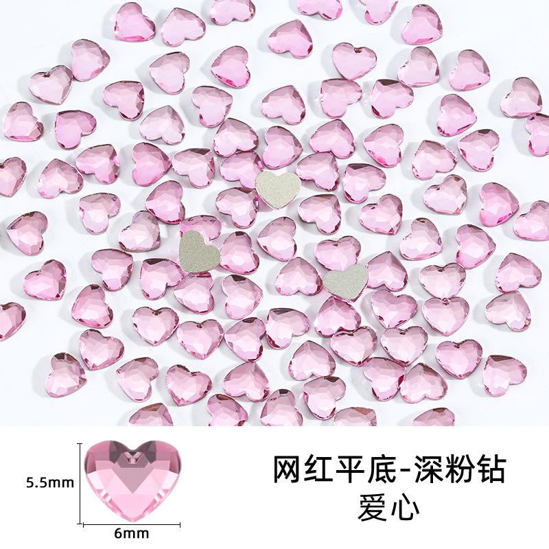 

Нейл-арт с плоским дном, бриллиант Love Diamond, супер-вспышка, многогранный персиковый бриллиант в форме сердца, розовое озеро, сине-зеленые бриллианты для нейл-арта