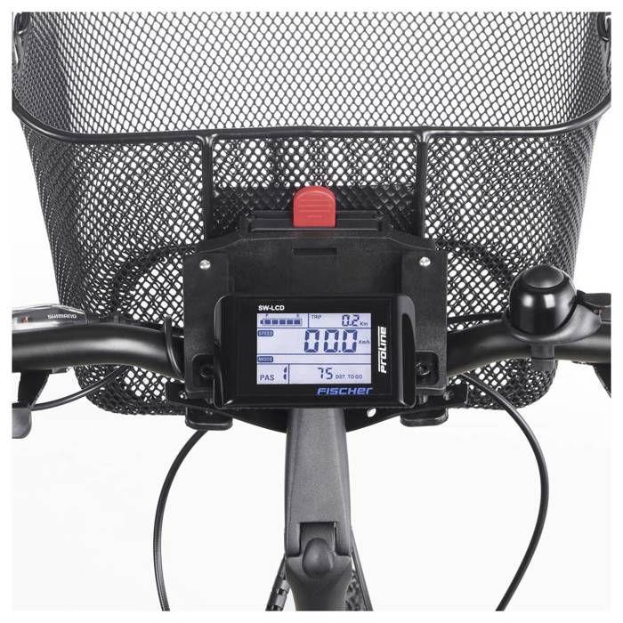Panier sur guidon - FISCHER - Noir - Pour vélo électrique - Mixte - Adulte