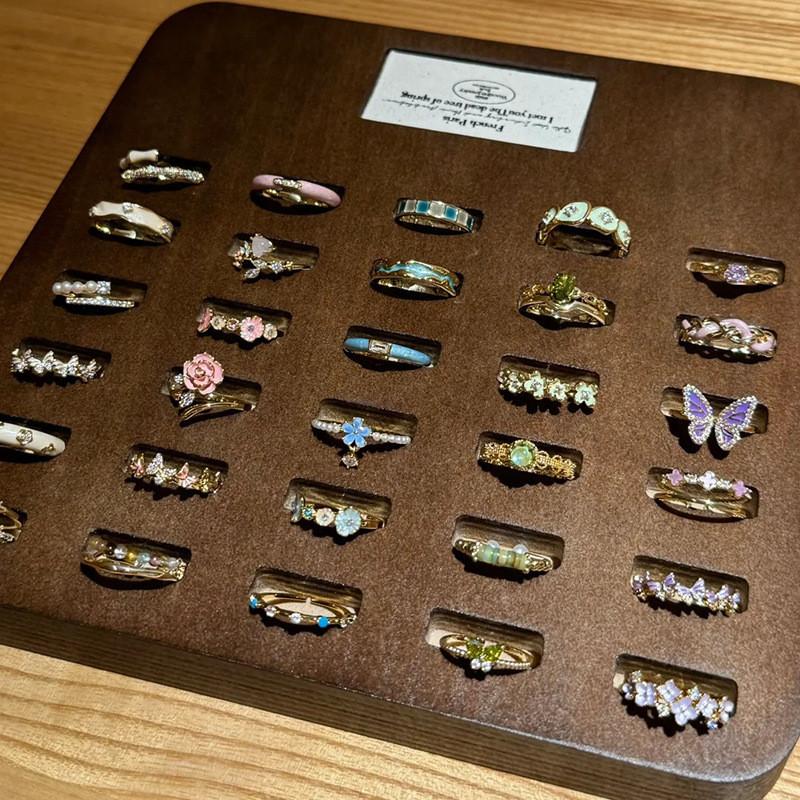 Flower Finger Butterfly Ring Women Hand Ornament Jewelry Fashion Gift Decoration