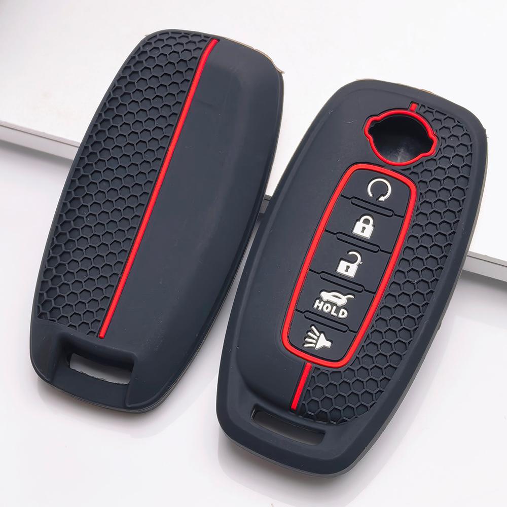 Key Fob Cover for Nissan Altima Models Rogue Pathfinder Silicone Key Fob Cover for Nissan Rogue Altima Pathfinder 5 Button Smart Key Protector
