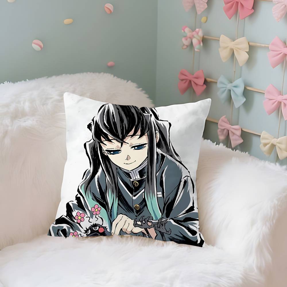 TTokitous MMuichirous Case Plush Fabric Soft Pillowcase Double Sided Print Cushion Cover Household Gifts