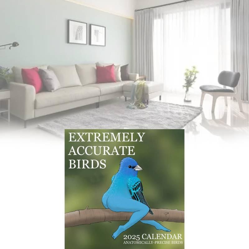 2025 Of Calendar Extremely Accurate Birds Stylish Simple Home Decoration Bedroom