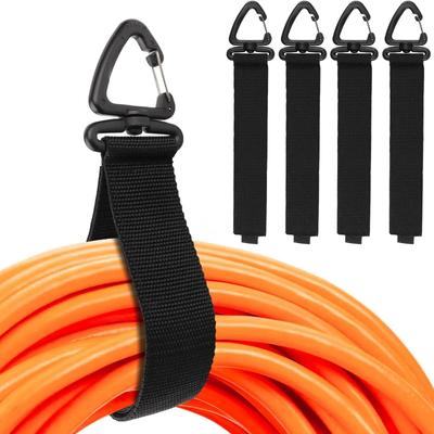 5 Stück Kabel-Organizer-Halter mit drehbarem Verschluss, Kabelmanager, Stromkabelmanagement, Nylon, schwere Kabelaufbewahrungsgurte für Kabel, Schläuche