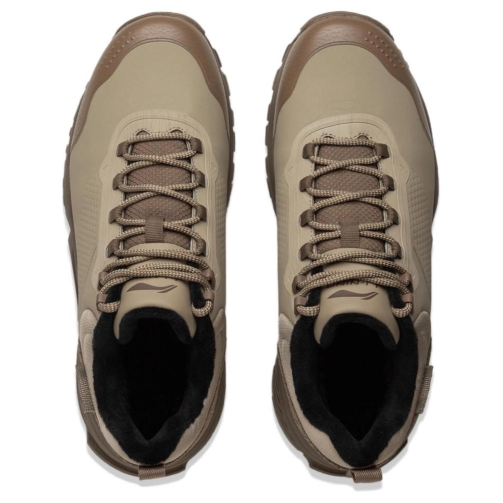 New LiNing Abrasion Resistant Thermal Low Top Casual Shoes Men's Beige Brown AGLU247-4