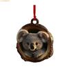 K1AE Festival Owl Styles Christmas Tree Hanging Ornament Craft of Sturdy 2D Acrylic Accessory for Home Decoration Use