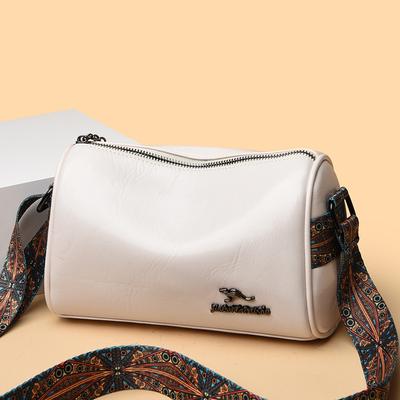 PU Soft Leather Texture Crossbody Bag Fashionable Simple Solid Color Women's Bag Trendy Retro Casual Shoulder Bag Mother Bag