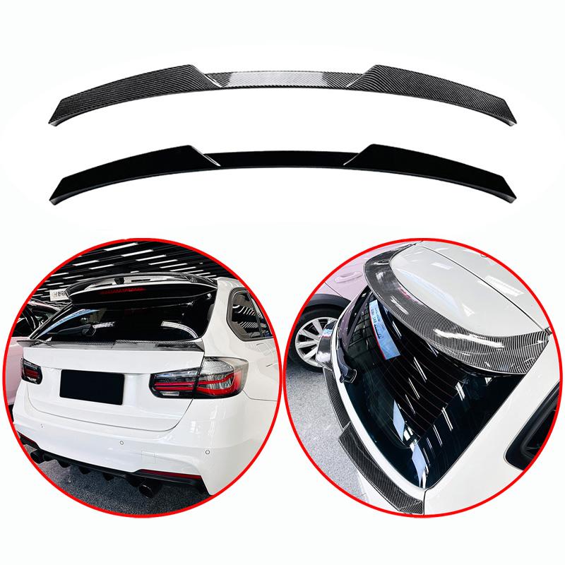 For BMW 3 Series F31 2013-2019 Touring MP Style High Quality ABS Car Mid Wing Spoiler Glossy Black Carbon Fiber Loo Body Kit