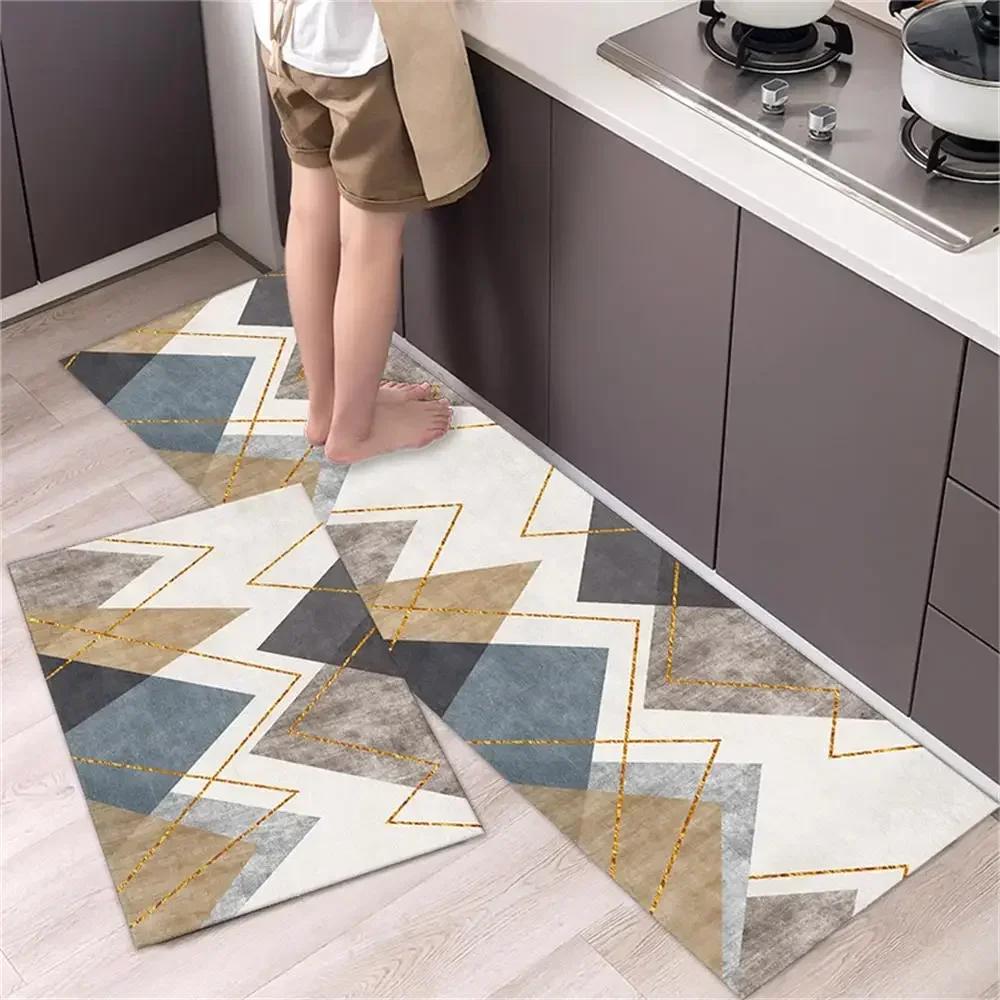 Kitchen Carpet Mats for Floor Bedroom Living Room Long Bedside Area Rug Soft Washable Carpet Anti Slip Bathroom Entrance Doormat
