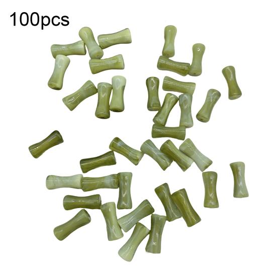 100Pcs Acrylic Bamboo Joint Beads Vintage Spacer Beads for DIY Jewelry Making Smooth Surface Unique Texture Beads for Bracelets Necklaces Earrings